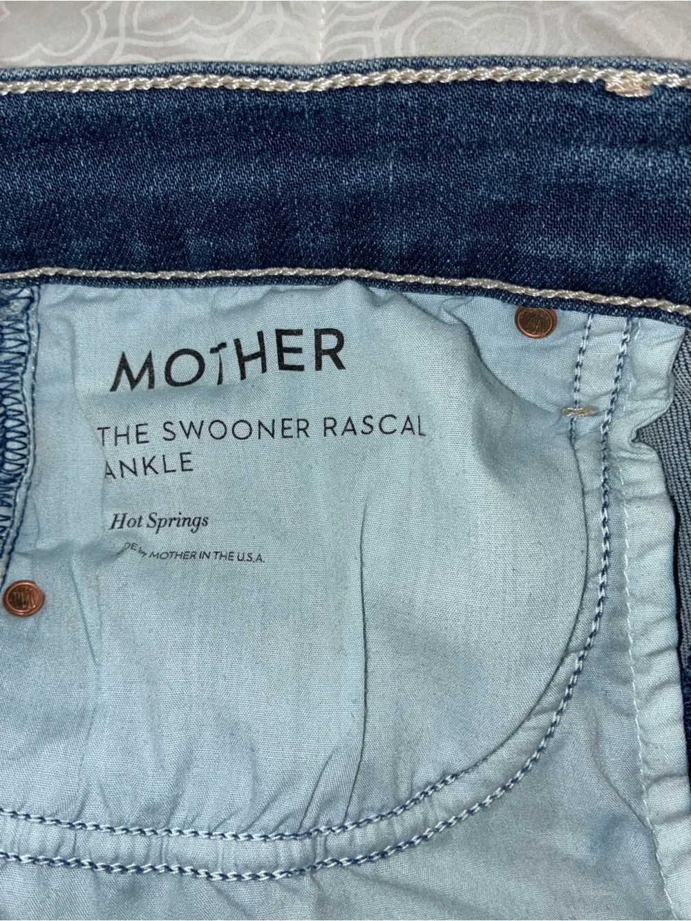 Mother Denim - The Swooner Rascal Ankle‎ Straight-Leg Jean in Hot Springs Sz 28